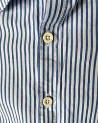 Image 4 of Petit Bateau Blue Striped Button Up-3T