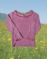 Image 1 of Mini Boden Pink Striped Long Sleeve-5-6Y