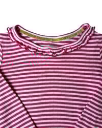 Image 3 of Mini Boden Pink Striped Long Sleeve-5-6Y