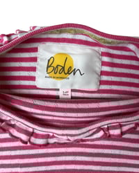 Image 4 of Mini Boden Pink Striped Long Sleeve-5-6Y