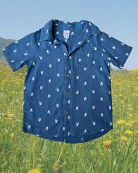 Image 1 of Hanna Andersson Bunny Muslin Button Up-8Y