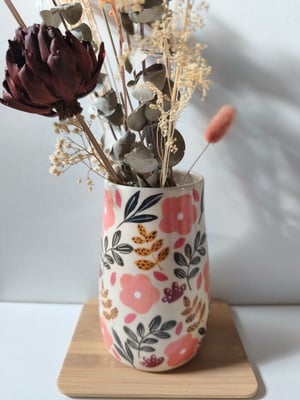 Image of  Vase fleur rose