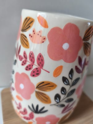 Image of  Vase fleuri rose