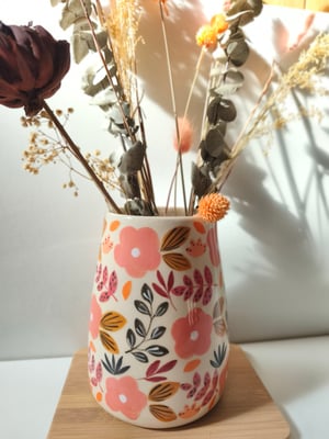 Image of  Vase fleuri rose