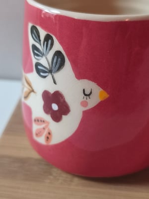 Image of Petite tasse  oiseau rose 