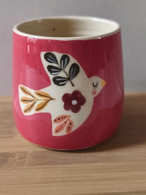 Image of Petite tasse  oiseau rose 