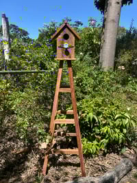 Image 1 of Hardwood birdhouse obelisk