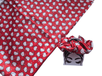 Image 1 of Hello kitty satin hair scrunchie 