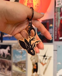 Image 1 of Jackalope Wooden Keychain