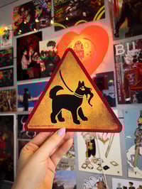 Image 1 of Weird Dog Warning Triangle Print
