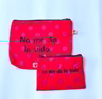 Image 3 of Monedero o neceser bordado  No me da la vida
