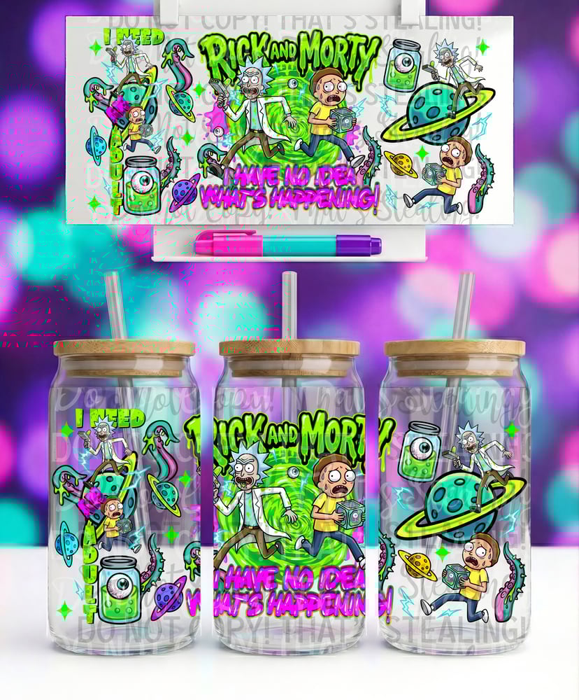 Image of Rick And Morty Uv Dtf Wrap Double Sided  W0729
