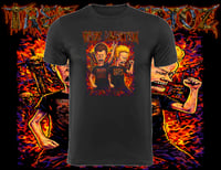 Image 1 of Trez Muertoz Cartoon Crossover Death Metal T-Shirt – 90s Inspired Graphic Tee
