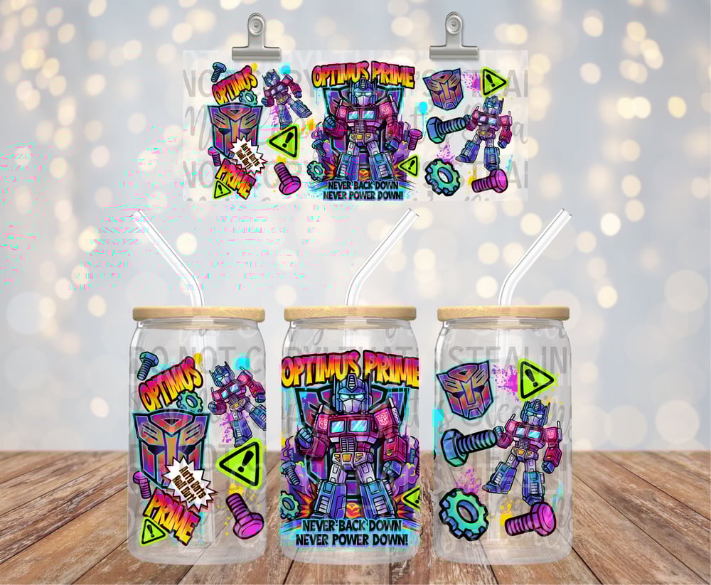 Image of Transformers Optimus Prime Uv Dtf Wrap Double Sided  W0570