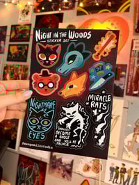 Image 2 of Night in the Woods A5 Vinyl Sticker Set