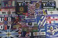 Pack of 21 mixed Rangers/Linfield/Northern Ireland Football/Ultras stickers.
