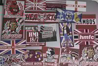 Pack of 18 mixed Hearts, Heart of Midlothian football/ultras stickers