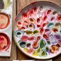 Image 4 of *RESTOCKED* White-glazed Stoneware Paint Palette