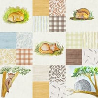 Image 3 of Woodland Nursery Cheater Quilt Top