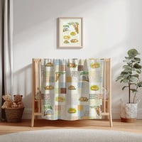 Image 1 of Woodland Nursery Cheater Quilt Top