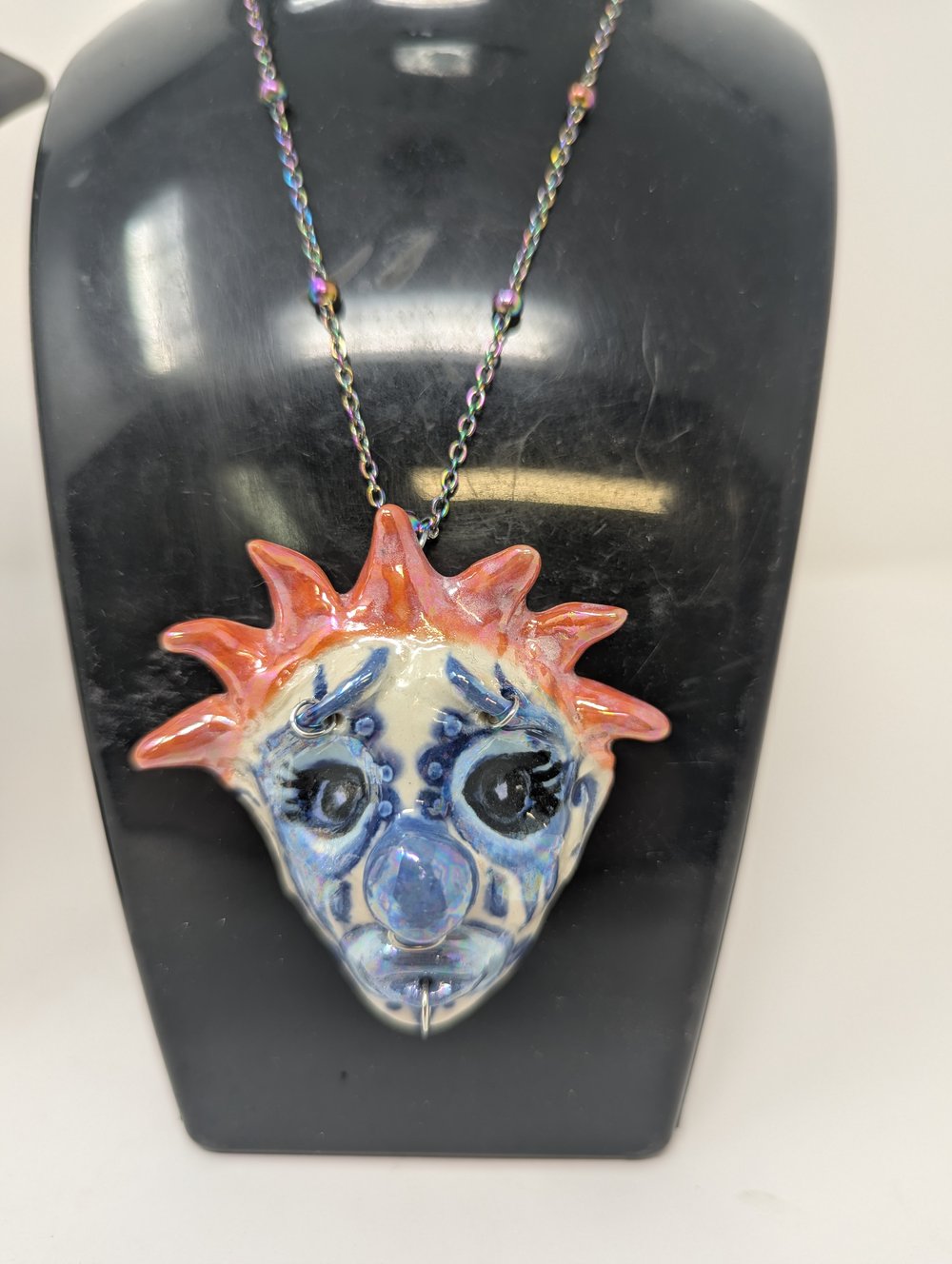Image of Pierced Ceramic Clown Necklaces