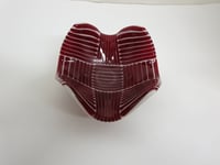 Image 1 of Red Strip Cut Bowl--BHG-130
