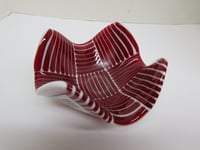 Image 3 of Red Strip Cut Bowl--BHG-130