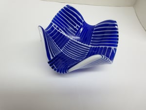 Blue Strip Cut Bowl--BHG-126