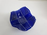 Image 2 of Blue Strip Cut Bowl--BHG-126
