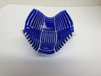 Image 3 of Blue Strip Cut Bowl--BHG-126