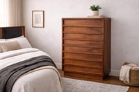 Image 2 of 1960s Walnut Highboy Dresser designed by John Keal for Brown Saltman