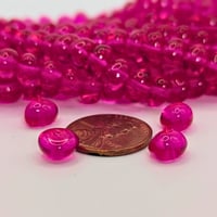 Image 2 of 6x8mm Czech Glass Potato Beads –  Fuchsia
