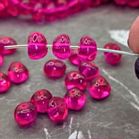 Image 3 of 6x8mm Czech Glass Potato Beads –  Fuchsia