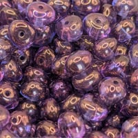 Image 3 of 6x8mm Czech Glass Potato Beads –  Lumi Amethyst