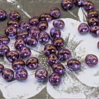 Image 1 of 6x8mm Czech Glass Potato Beads –  Lumi Amethyst