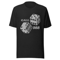 Image 1 of Mental Health Matters - Deep Grey Tee - Call 988 Awareness