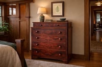 Image 2 of Late 19th Century Flame Walnut Highboy Dresser