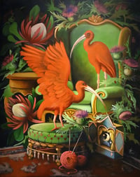 Image 1 of Red ibises and the tiny theater 
