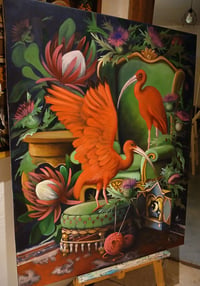 Image 3 of Red ibises and the tiny theater 