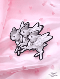 Image 2 of Angel Deer Sticker | Creepy Cute Kawaii Fawn Art on Waterproof Vinyl