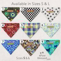 Image 3 of Bandanas para mascotas — estilo deslizante para collar (S y L)