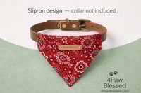 Image 4 of Bandanas para mascotas — estilo deslizante para collar (S y L)