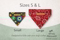 Image 5 of Bandanas para mascotas — estilo deslizante para collar (S y L)