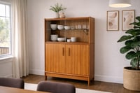 Image 2 of John Keal for Brown Saltman Mahogany Hutch Display Cabinet 