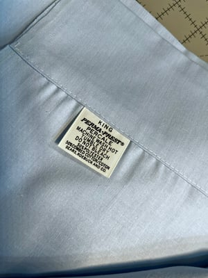 Image of Vintage Blue Sheet & Pillowcases
