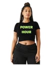 Women POWER HOUR/BLACKOUT Crop Top Tee 