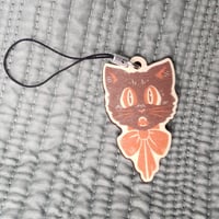 Image 3 of Scaredy Cat Wooden Charm