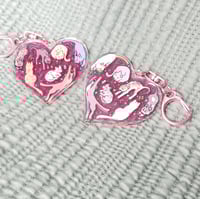 Image 2 of Cat Heart Acrylic Charm