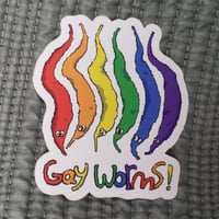 Image 1 of Gay Worms! Sticker