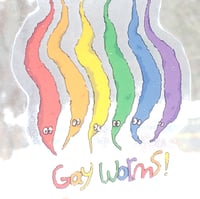 Image 2 of Big Gay Worms! Sticker